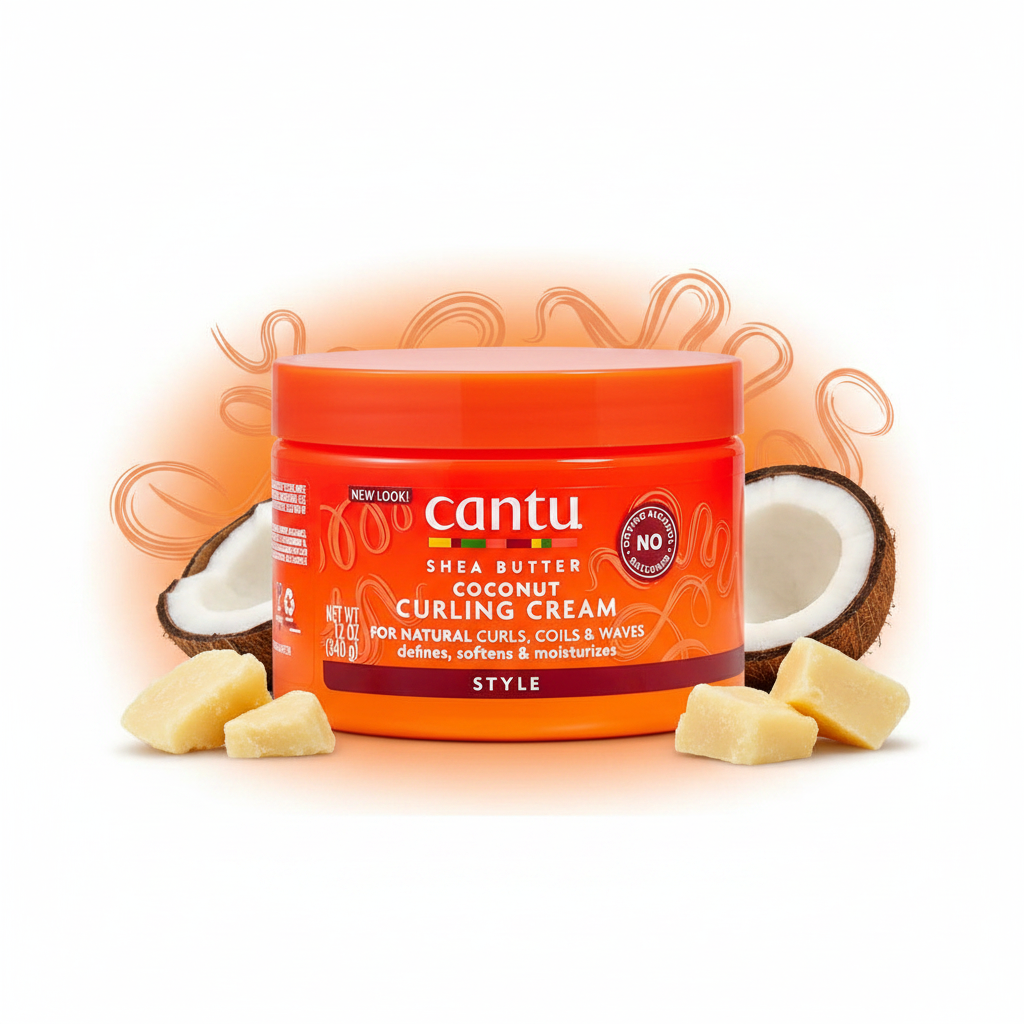 Cantu Coconut Curling Cream Background