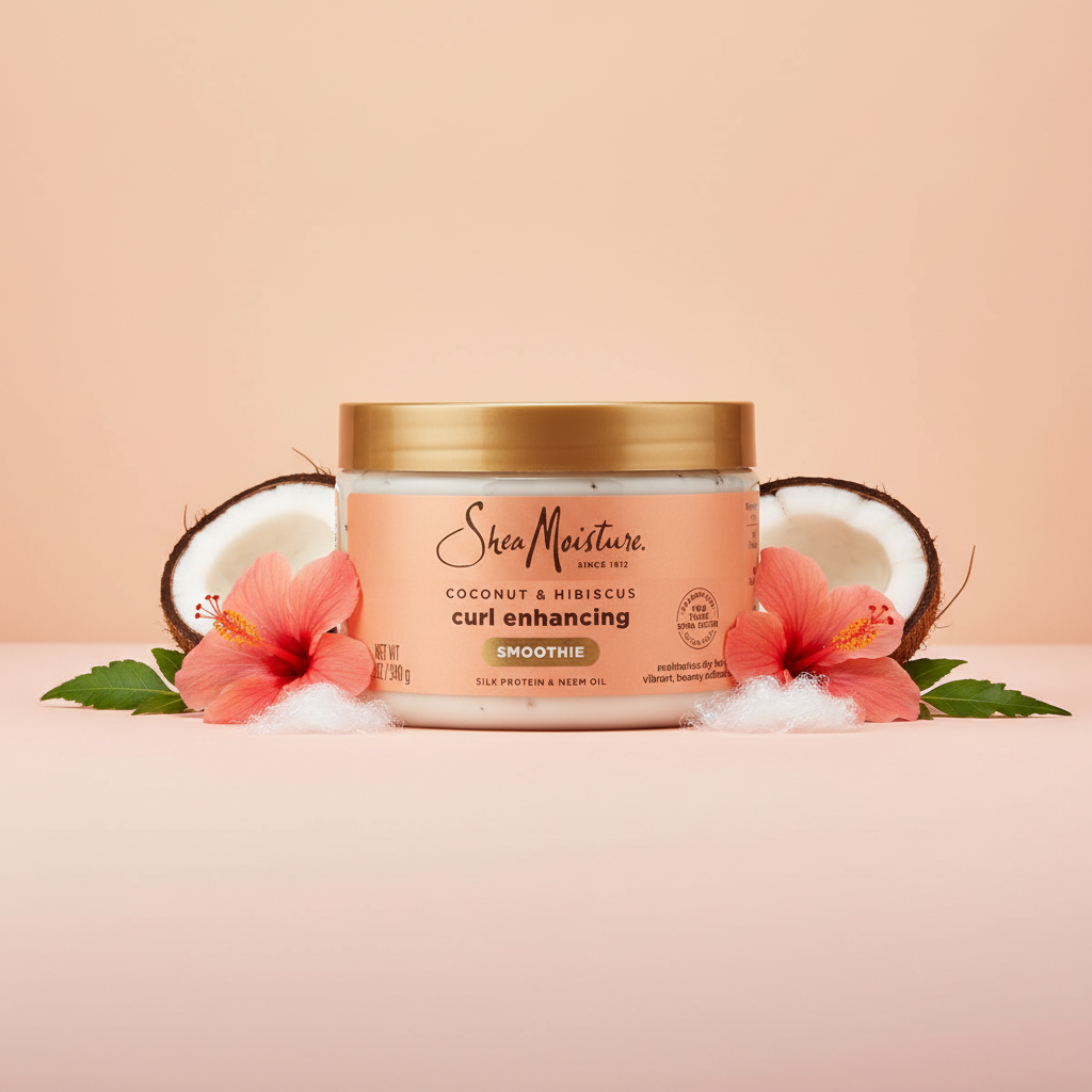 SheaMoisture Coconut Hibiscus Curl Smoothie Background